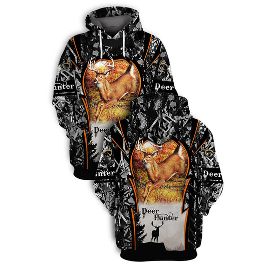 Hunting Gifts Beautiful Deer Hunting Camo Branded US Unisex Size Hoodie