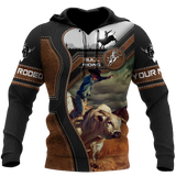 Bull Riding Gifts Personalized Name Bull Riding All Over Printed Cowboy US Unisex Size Hoodie