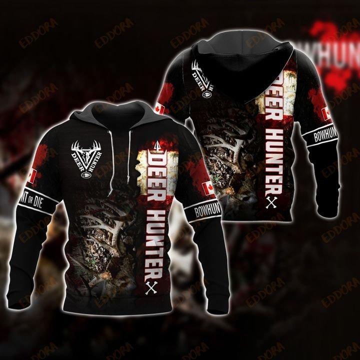 Hunting Gifts Deer Hunting Gifts Canadian Deer Hunting All Over Printed US Unisex Size Hoodie