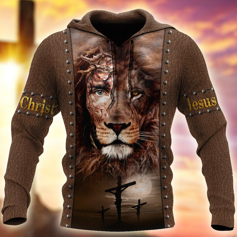 Lion Gifts Lion Jesus All Over Printed US Unisex Size Hoodie
