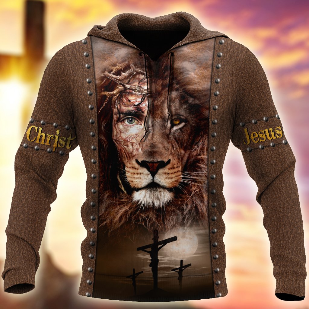Lion Gifts Lion Jesus All Over Printed US Unisex Size Hoodie