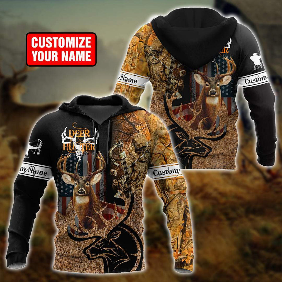 Hunting Gifts Deer Hunting Gifts Deer Hunting Personalized All Over Printed US Unisex Size Hoodie