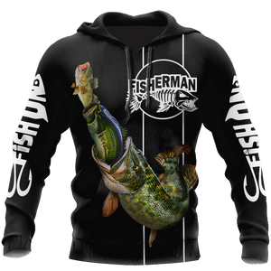 Fishing Gifts The Great Fish Eats The Small Black Fishing US Unisex Size Hoodie