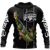 Fishing Gifts The Great Fish Eats The Small Black Fishing US Unisex Size Hoodie