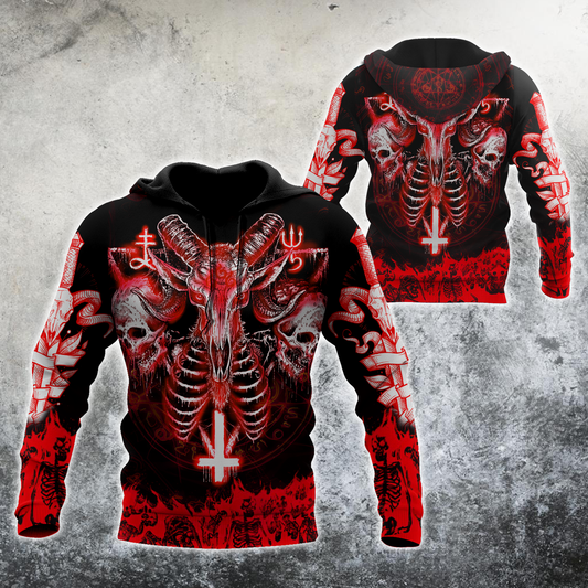 Skull Gifts Skull Satanic US Unisex Size Hoodie
