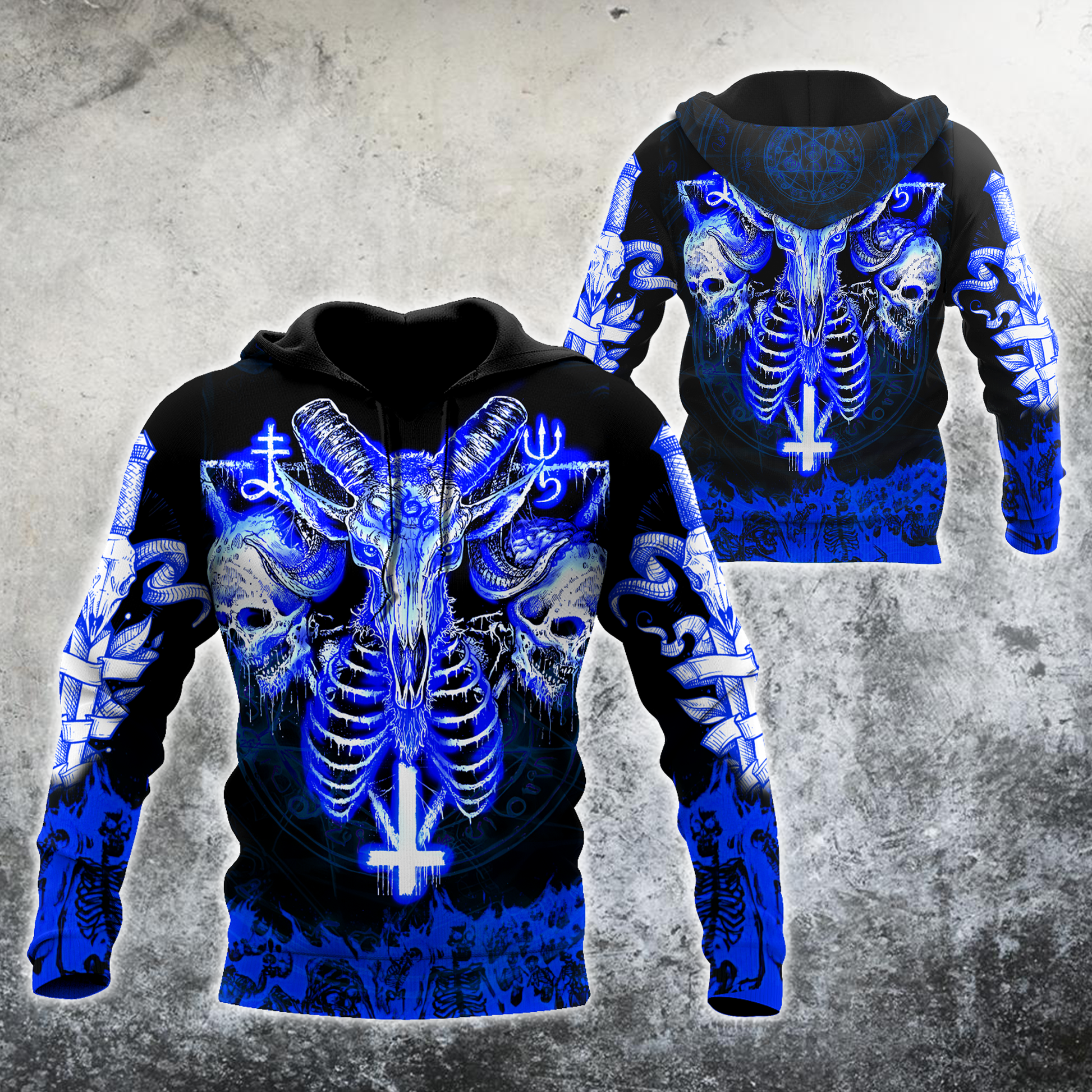 Skull Gifts Skull Satanic US Unisex Size Hoodie