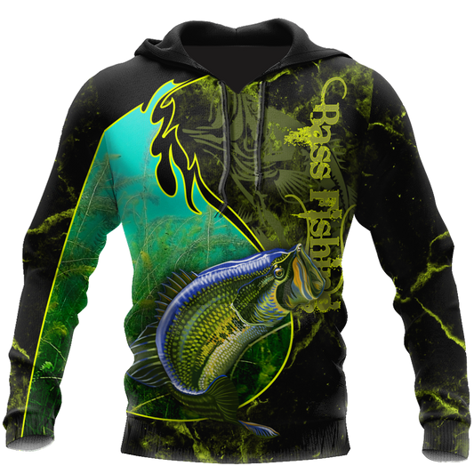 Fishing Gifts Bass Fishing Underwater Yinyang Camo US Unisex Size Hoodie