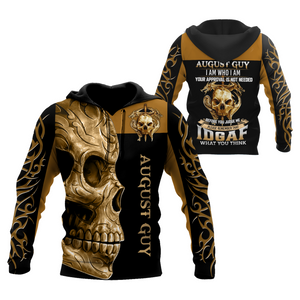 Skull Gifts August Guy Skull All Over Printed US Unisex Size Hoodie