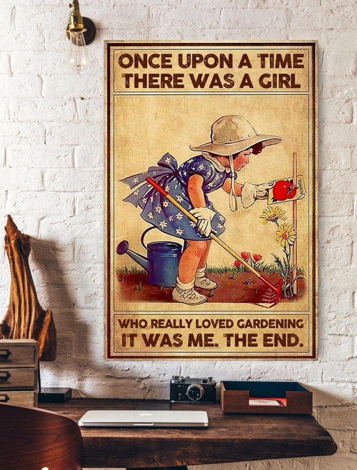 A Girl Who Really Loved Gardening Canvas And Poster, Wall Decor Visual Art