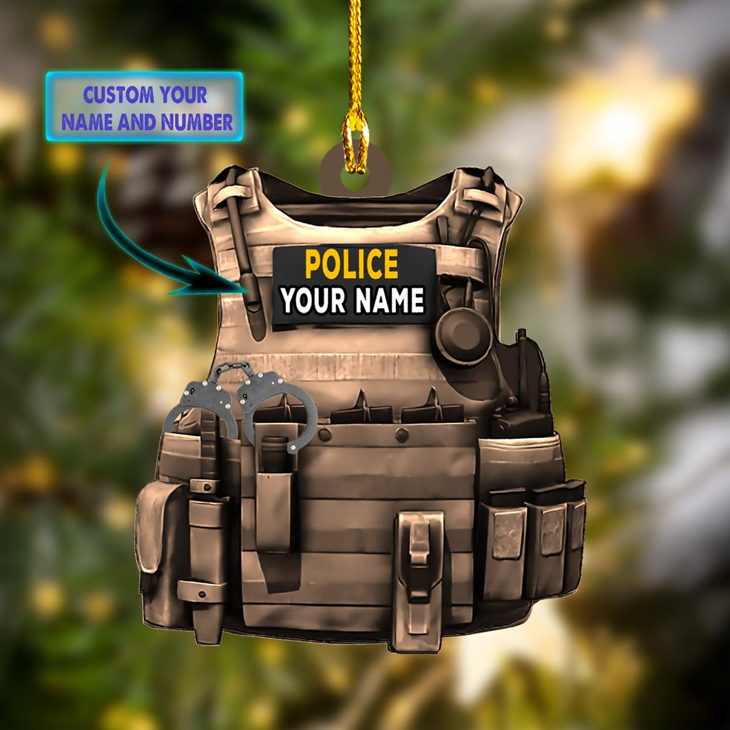 Police Custom Shaped Ornament - Police Christmas Day - Police Gift