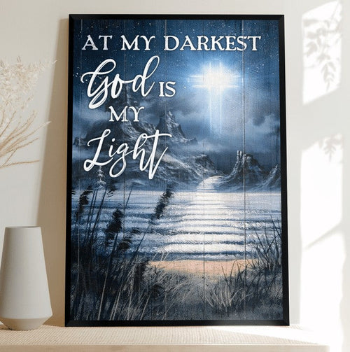 At my darkest God is my light - Matte Canvas
