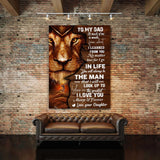 To My Dad I Learned From You Vertical Canvas And Poster, Canvas Prints, Wall Decor Visual Art Gift Father's Day