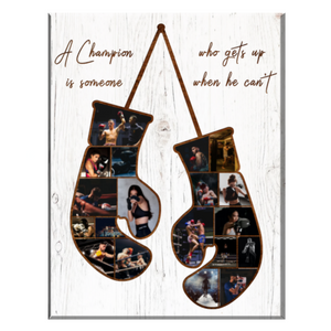 Boxing Gloves Photo Collage, Boxing Gifts For Him, Boxing Coach Gift, Photo Collage Gift For Boxer