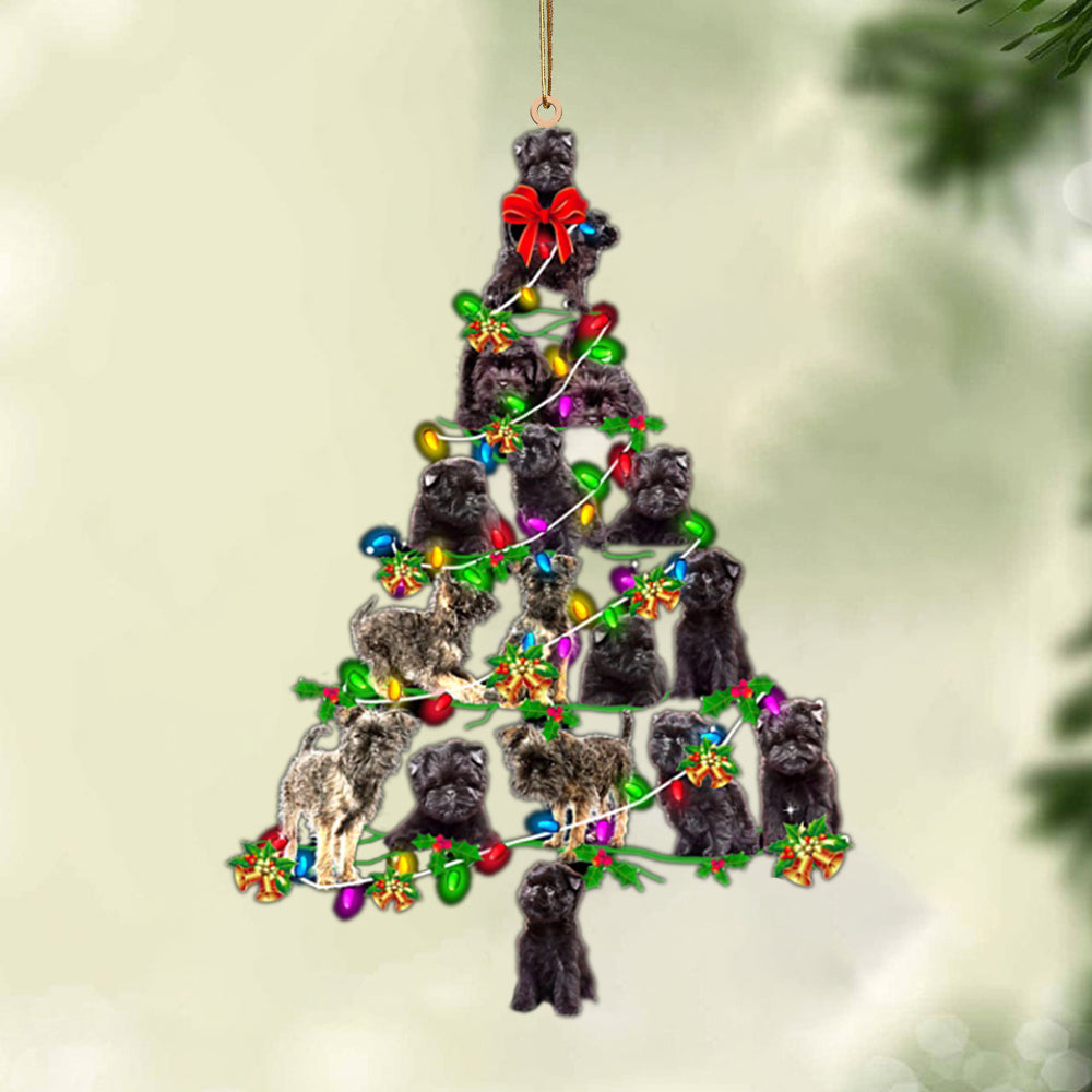 Ornament- Affenpinscher-Christmas Tree Lights-Two Sided Ornament, Happy Christmas Ornament, Car Ornament