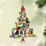 Ornament- Afghan Hound-Christmas Tree Lights-Two Sided Ornament, Happy Christmas Ornament, Car Ornament