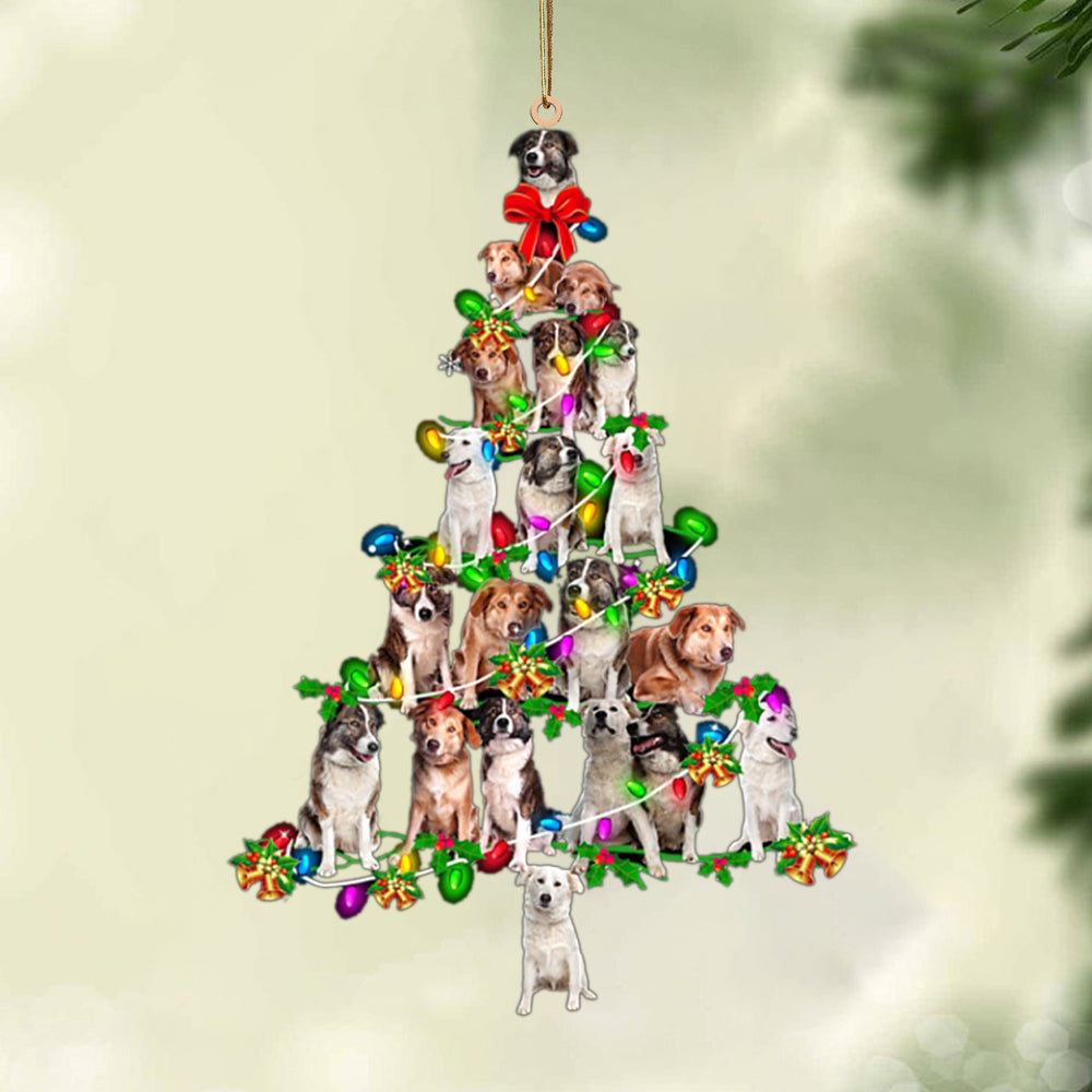 Godmerch- Ornament- Aidi-Christmas Tree Lights-Two Sided Ornament, Happy Christmas Ornament, Car Ornament