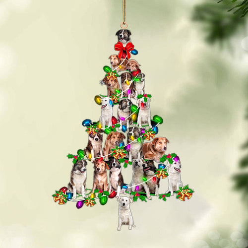 Godmerch- Ornament- Aidi-Christmas Tree Lights-Two Sided Ornament, Happy Christmas Ornament, Car Ornament
