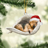Airedale Terrier Sleeping Angel Christmas Ornament Godmerch