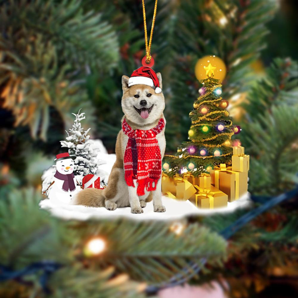 Akita Christmas Ornament Christmas Tree Hanging Acrylic Ornament Gift