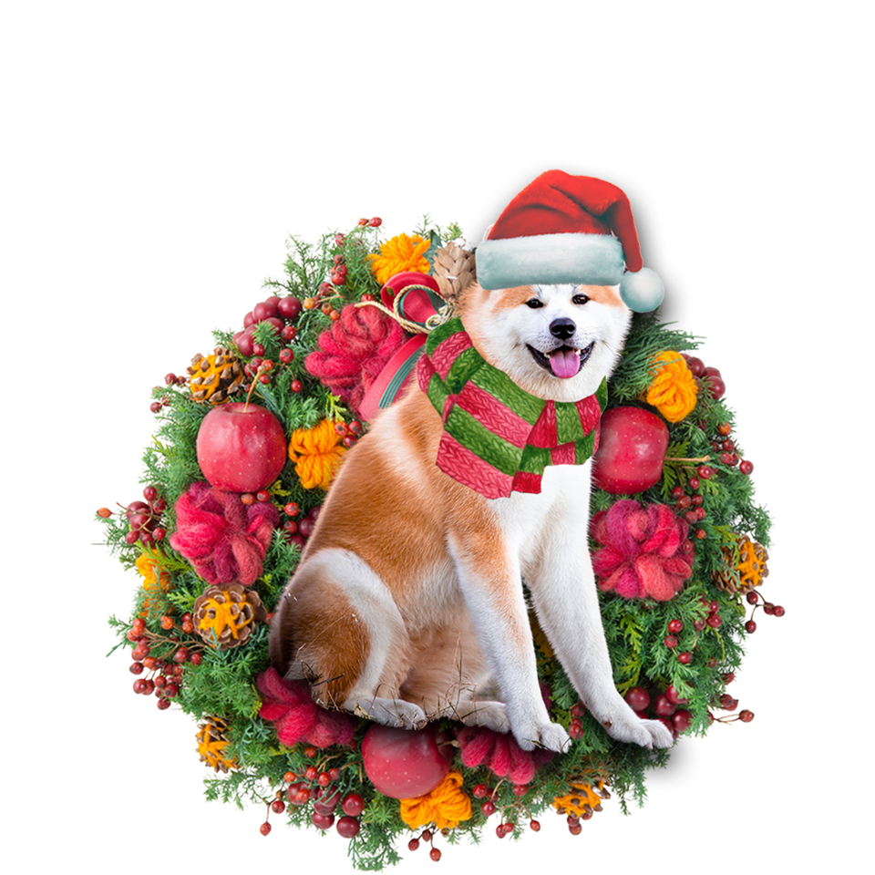Godmerch- Ornament- Akita Christmas Ornament, Happy Christmas Ornament, Car Ornament
