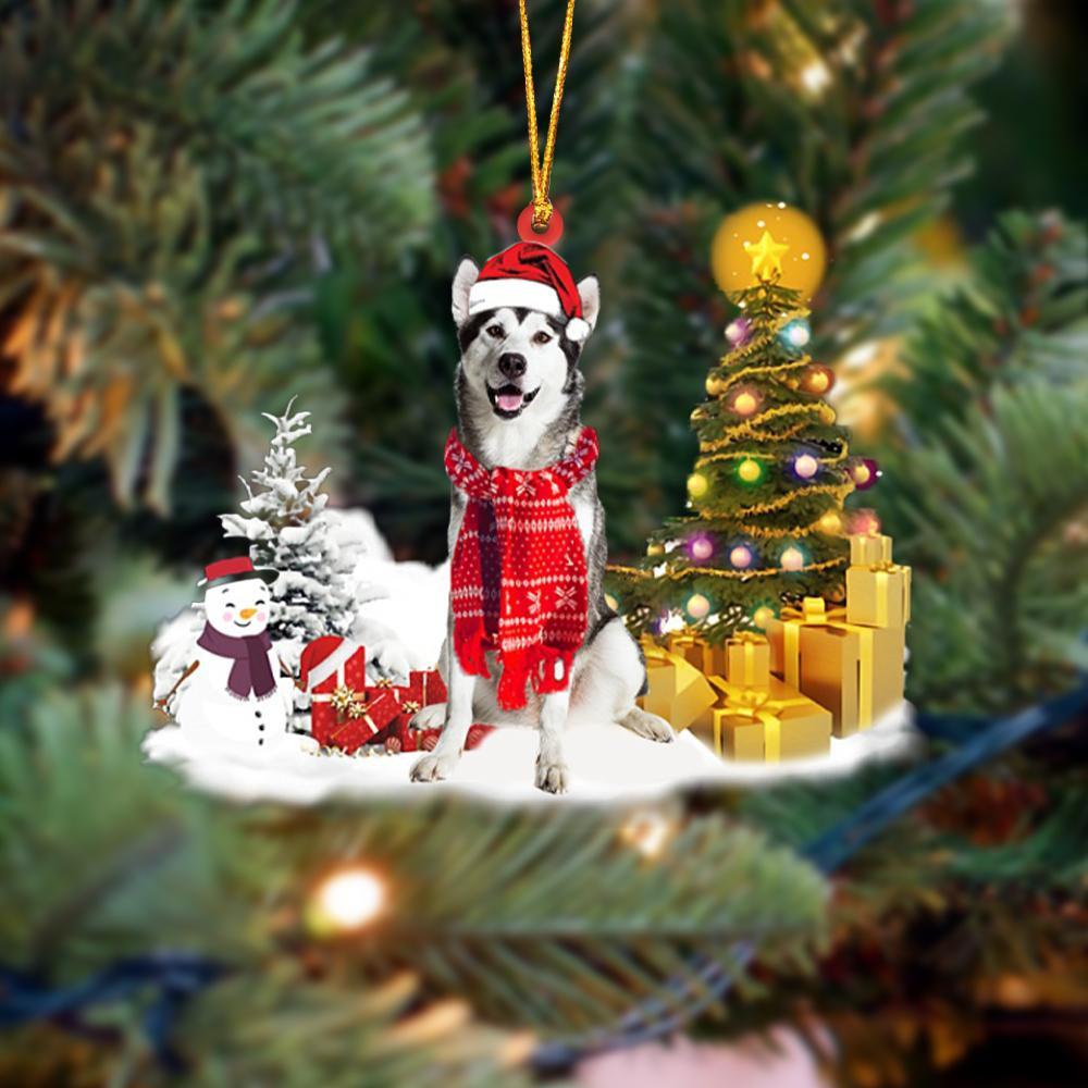 Godmerch- Ornament- Alaskan Malamute Christmas Ornament Dog Ornament, Car Ornament, Christmas Ornament