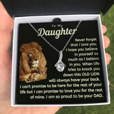 Daughter This Old Lion Will Always Have Your Back Necklace - Necklace for Daughter, Alluring Beauty Necklace