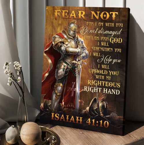Amazing warrior drawing Jesus Fear not for I am with you - Matte Canvas