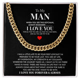 Husband and Boyfriend Necklace - You Are My Life - Cuban Link Chain Necklace Gift For Boyfriend Husband, Valentine Gift for Him
