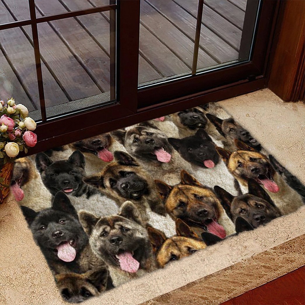 A Bunch Of Akitas Doormat