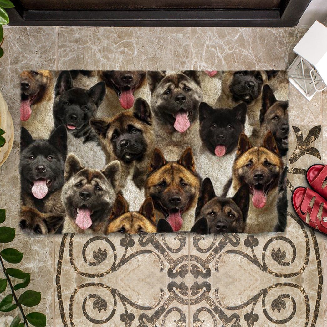 A Bunch Of Akitas Doormat