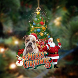 American Bulldog-Christmas Tree&Dog Hanging Ornament