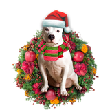 Godmerch- Ornament- American Bulldog Christmas Ornament, Happy Christmas Ornament, Car Ornament