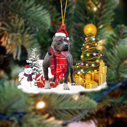 Godmerch- Ornament- American Bully Dog Christmas Ornament Dog Ornament, Car Ornament, Christmas Ornament