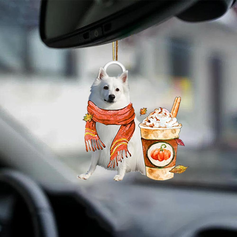 American Eskimo-Pumpkin Spice Kinda-Two Sided Ornament