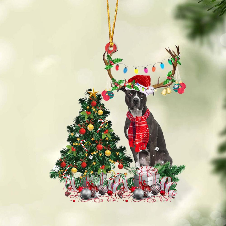 American Pitbull Terrier-Christmas Tree Gift Hanging Ornament