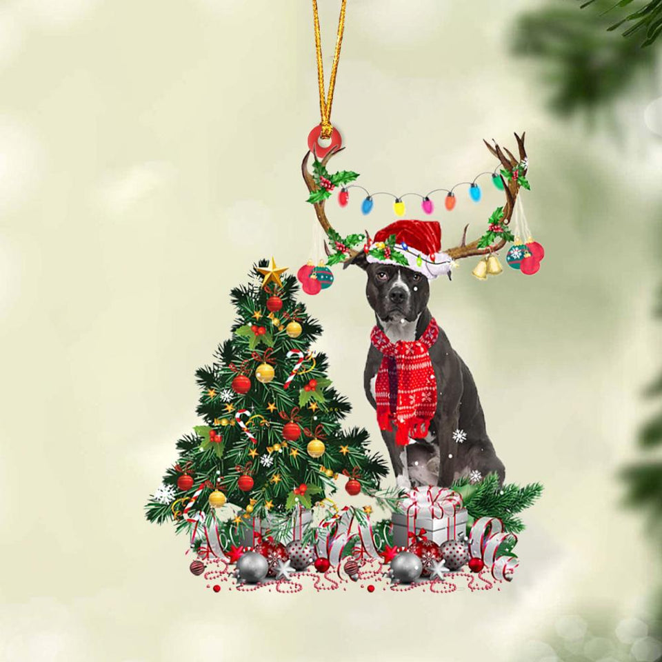 Ornament- American Pitbull Terrier-Christmas Tree Gift Hanging Ornament, Christmas Ornament, Car Ornament
