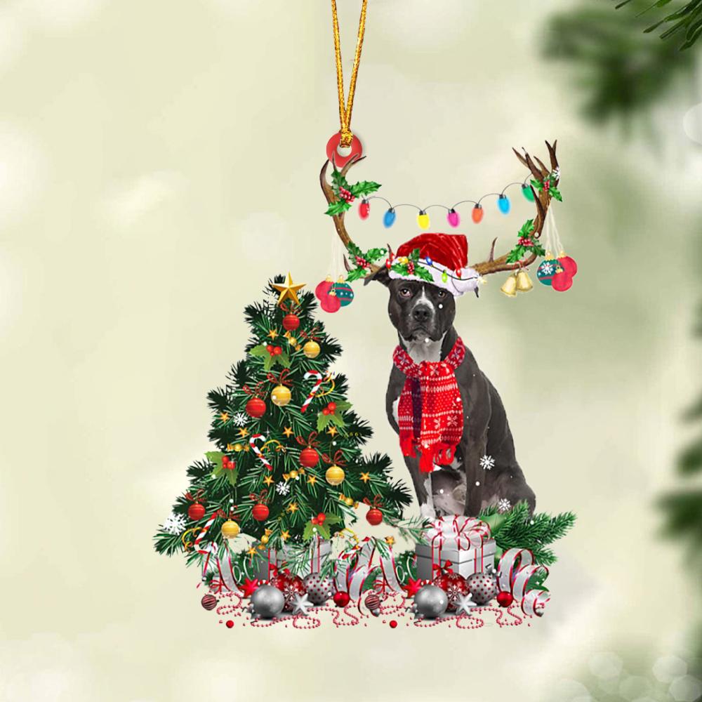 Ornament- American Pitbull Terrier-Christmas Tree Gift Hanging Ornament, Christmas Ornament, Car Ornament