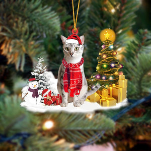 American Shorthair Cat Christmas Ornament Christmas Tree Hanging Acrylic Ornament Gift