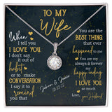 Anniversary Wedding Gift For Wife Personalized Eternal Hope Necklace