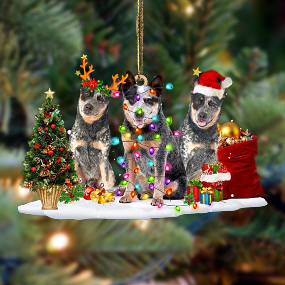 Ornament- Australian Cattle Dog-Christmas Dog Friends Hanging Ornament, Christmas Ornament, Car Ornament