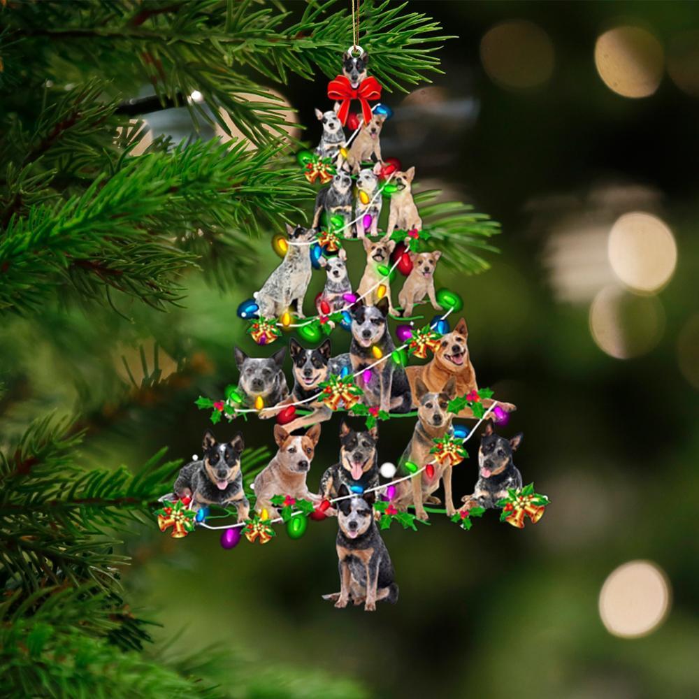 Australian Cattle Dog-Christmas Tree Lights-Two Sided Ornament