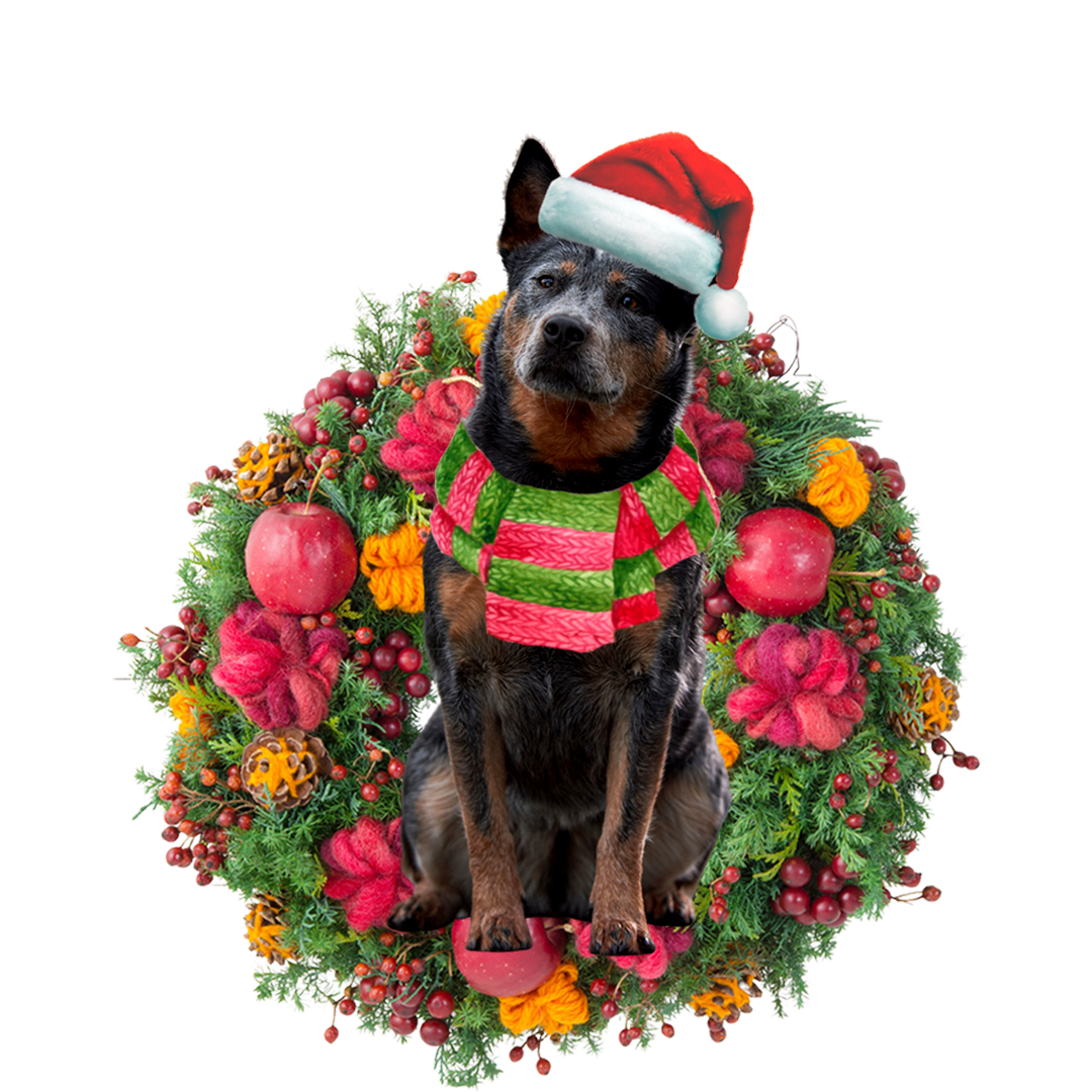 Godmerch- Ornament- Australian Cattle Christmas Ornament, Happy Christmas Ornament, Car Ornament