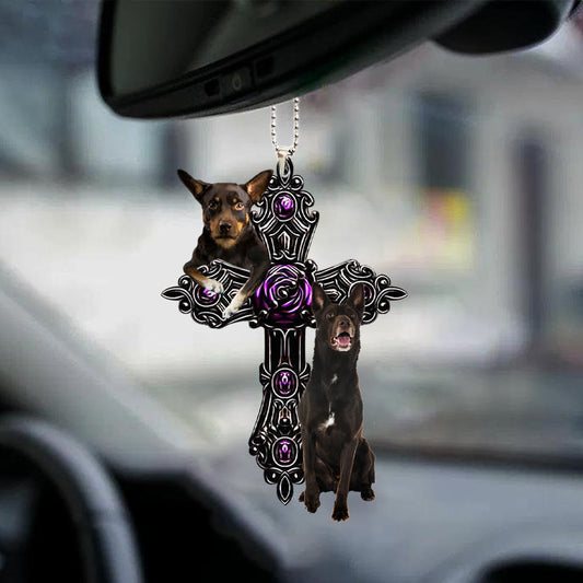 Australian Kelpie Pray For God Car Hanging Ornament Dog Pray For God Ornament Godmerch