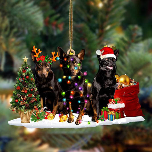 Australian Kelpie-Christmas Dog Friends Hanging Ornament