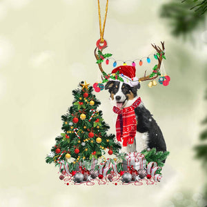Ornament- Australian Shepherd 2-Christmas Tree Gift Hanging Ornament, Happy Christmas Ornament, Car Ornament