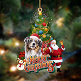 Ornament- Australian Shepherd 2-Christmas Tree&Dog Hanging Ornament, Happy Christmas Ornament, Car Ornament