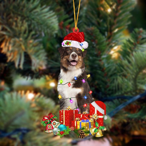 Australian Shepherd 3-Dog Be Christmas Tree Hanging Ornament