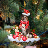 Australian Shepherd 3-Better Christmas Hanging Ornament