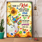 Autism Elephant There Is A Kid With Autism Awareness Canvas And Poster, Wall Decor Visual Art