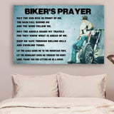 Biker Canvas Wall Art, Wall Decor Visual Art - Biker's Prayer